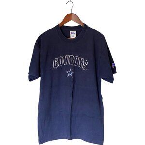 Dallas Cowboys Vintage Blue L T-Shirt Football NFL Pro Player Single Stitch USA